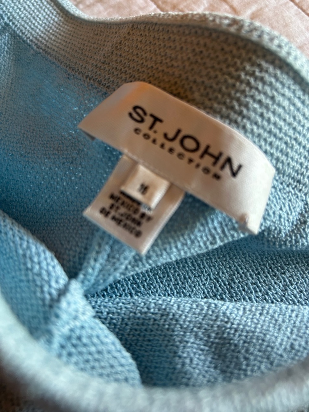 Light Blue Knit Wide-Leg Pants - Picture 2 of 3